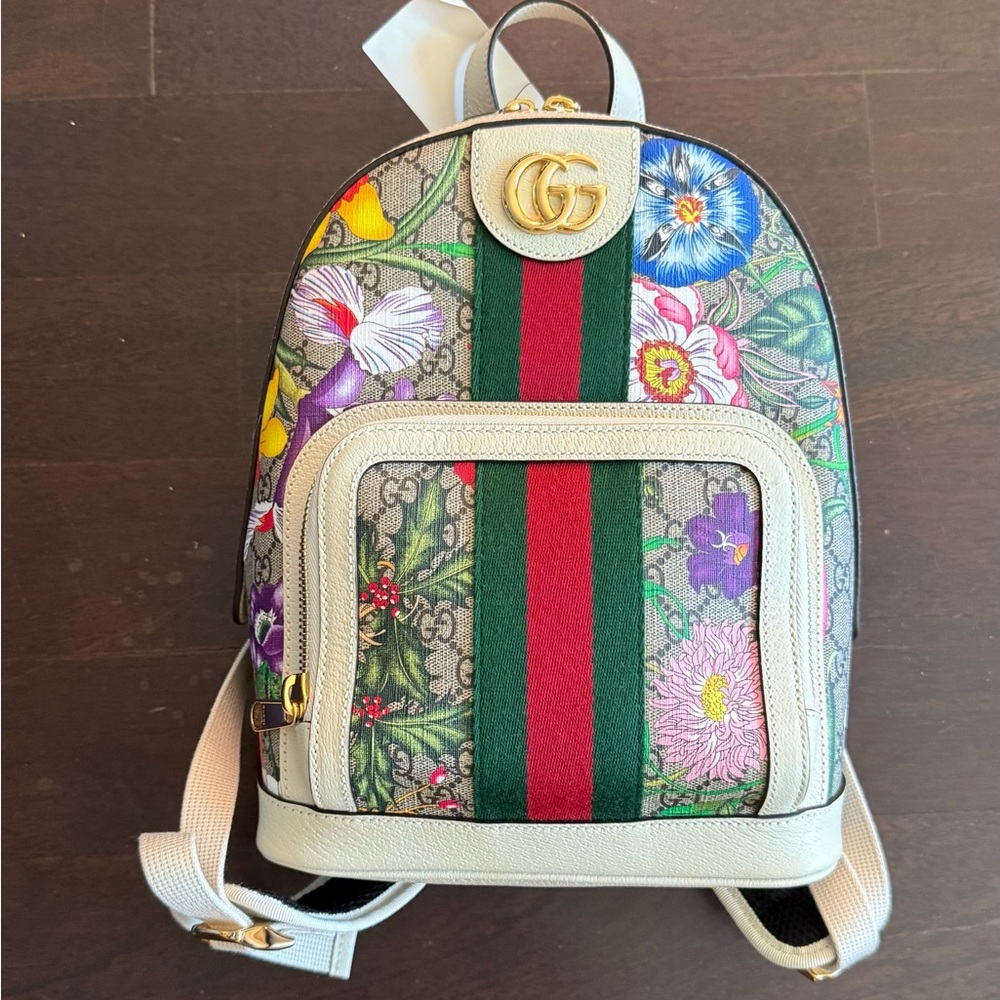 Gucci Ophidia Flora GG Monogram Backpack